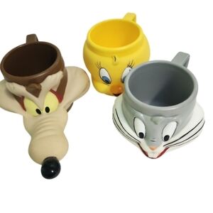 1992 Warner Brothers X KFC Promotional Collectable Plastic Mugs